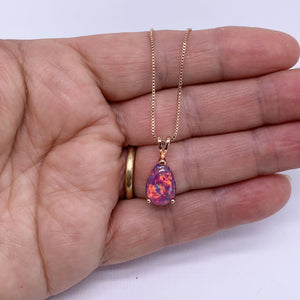 rose gold necklace opal frenelle jewellery