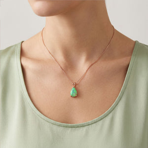 rose gold opal teardrop necklace green frenelle jewellery