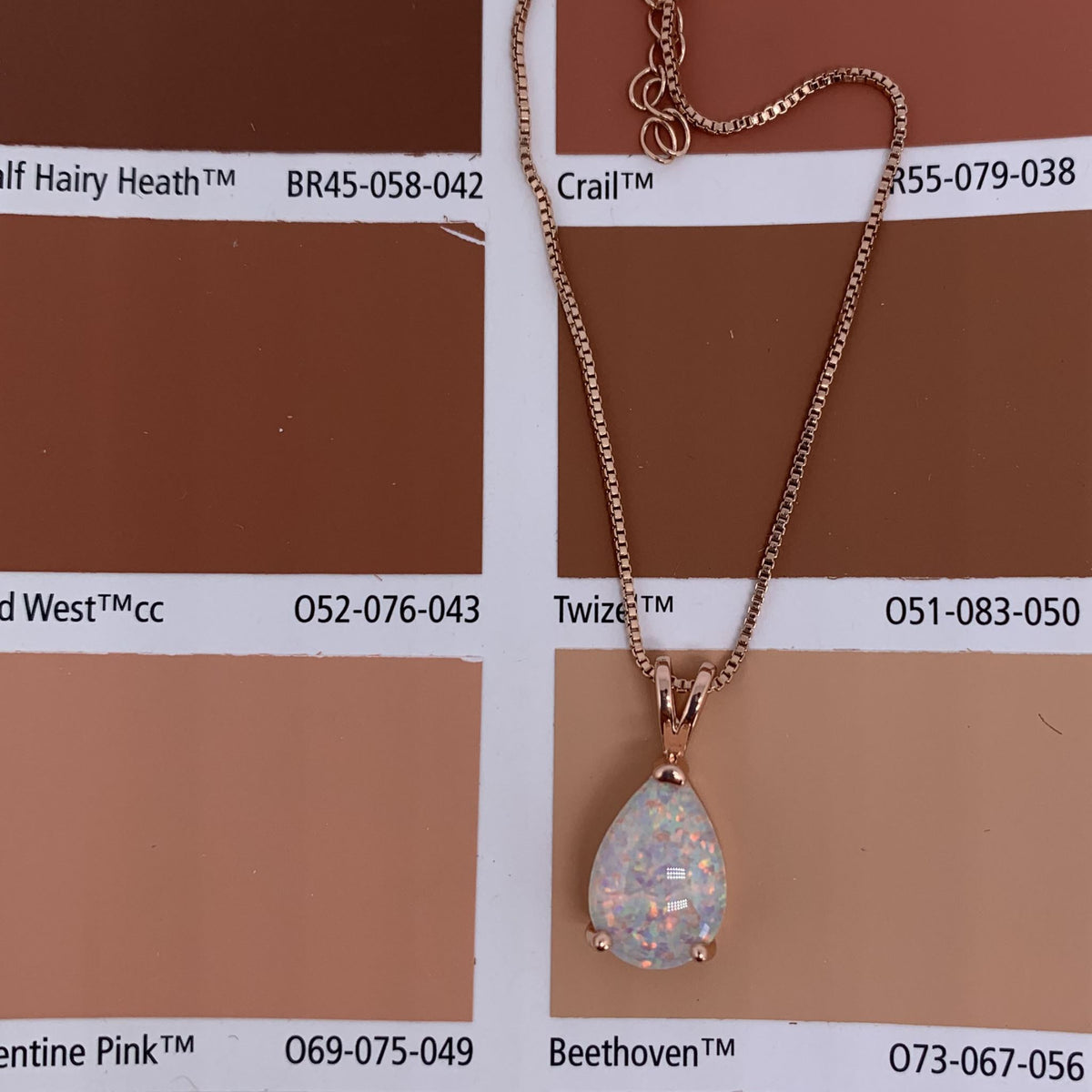 opal necklace white rose gold frenelle jewellery