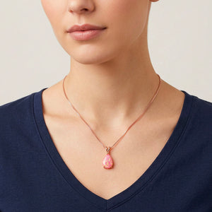 rose gold necklace pink opal frenelle jewellery