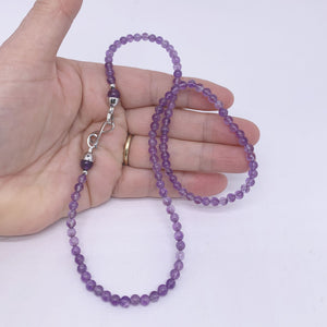 amethyst gemstone necklace frenelle jewellery