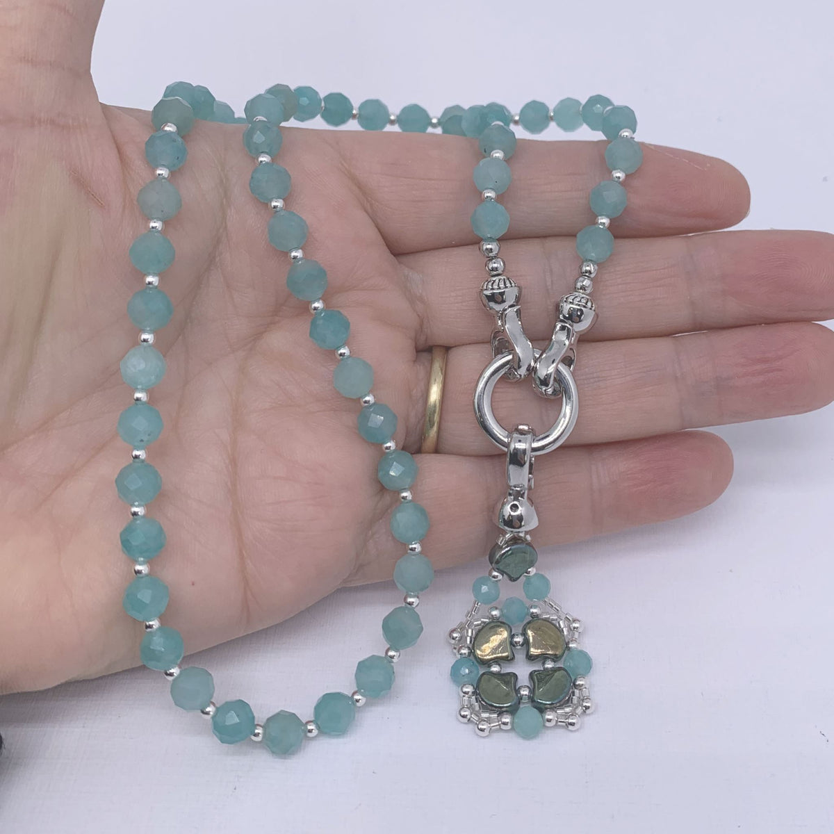 
amazonite gemstone necklace by frenelle jewellery