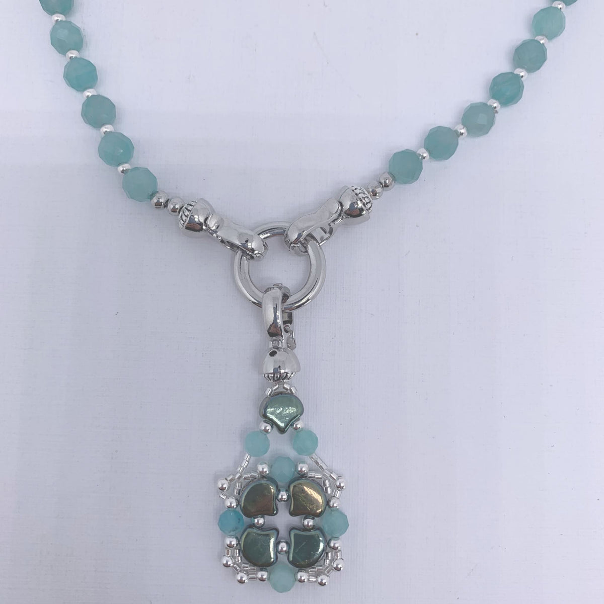 amazonite gemstone necklace by frenelle jewellery
