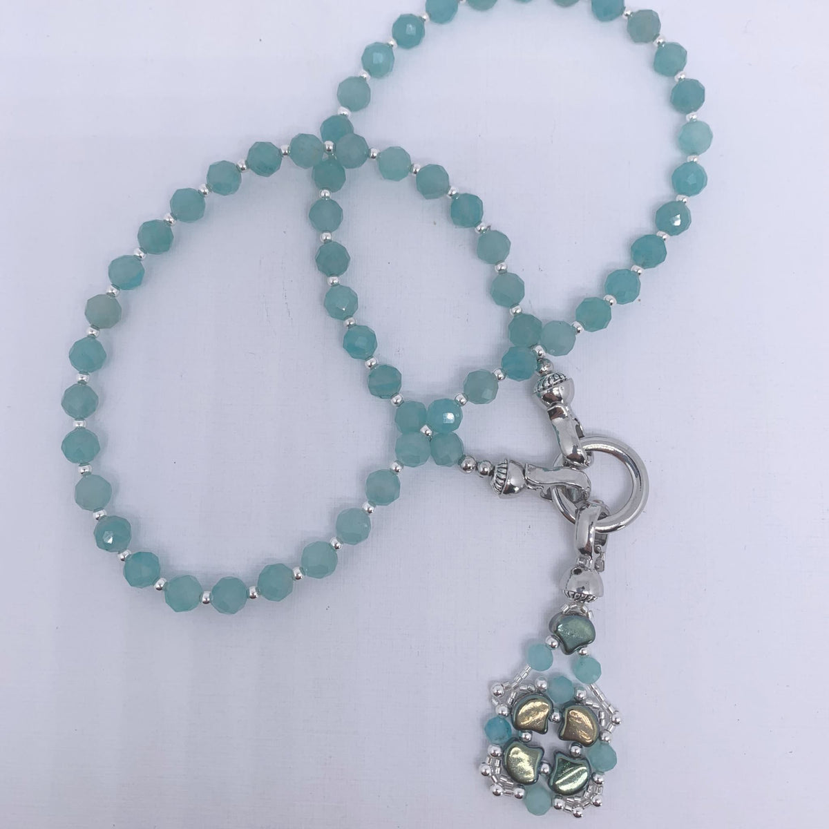 amazonite gemstone necklace by frenelle jewellery