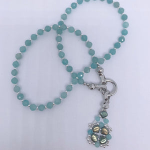 amazonite gemstone necklace by frenelle jewellery