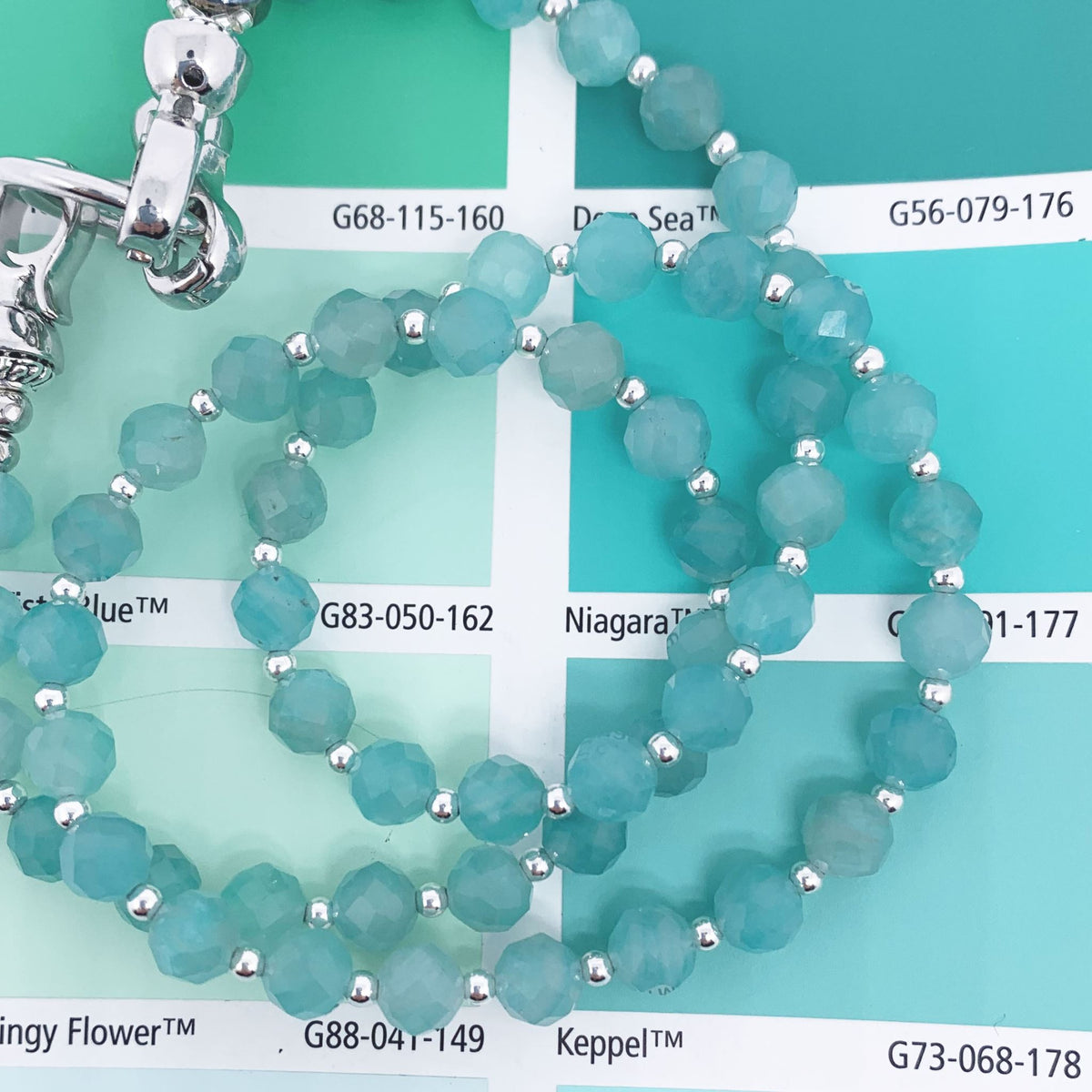 amazonite gemstone necklace by frenelle jewellery