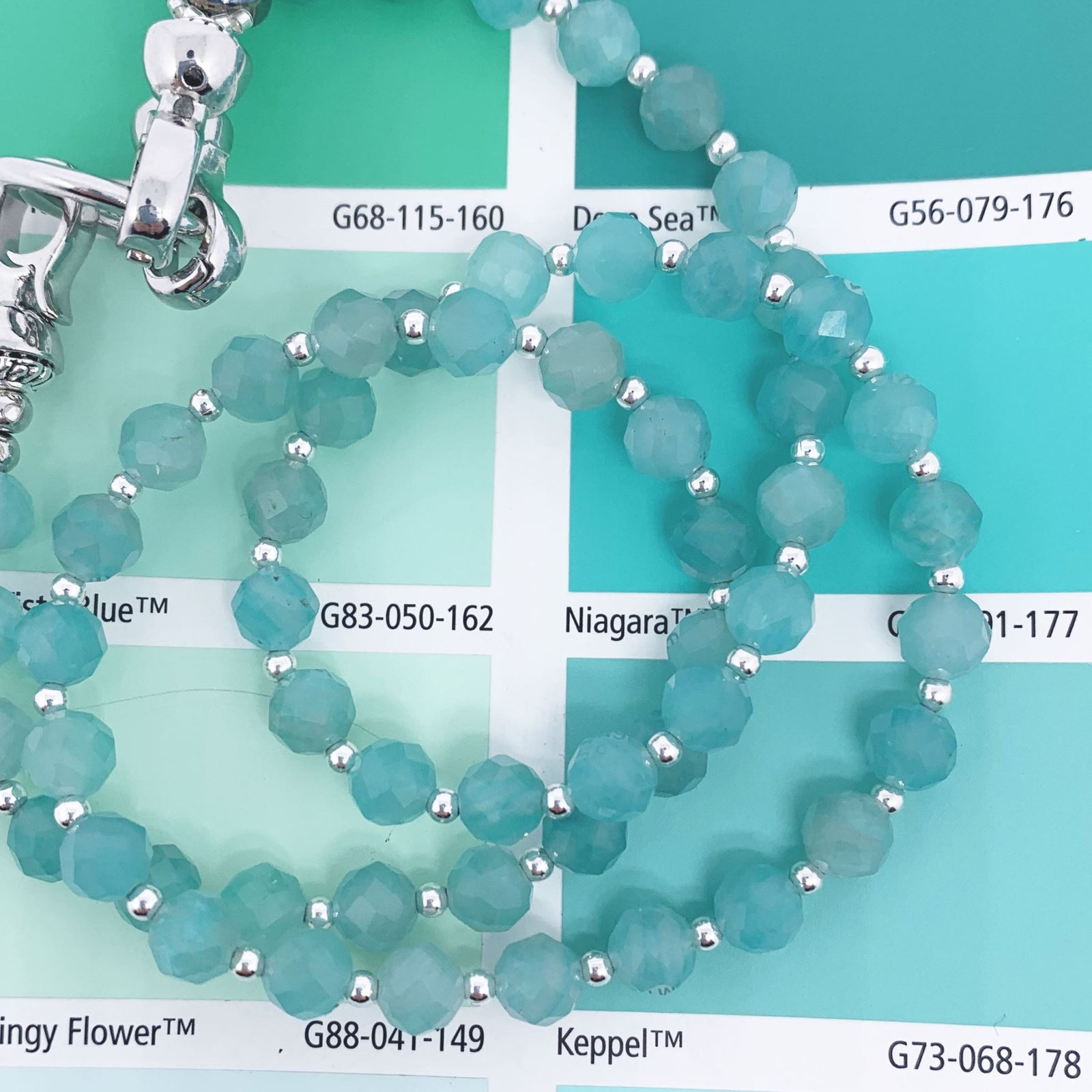 
amazonite gemstone necklace by frenelle jewellery