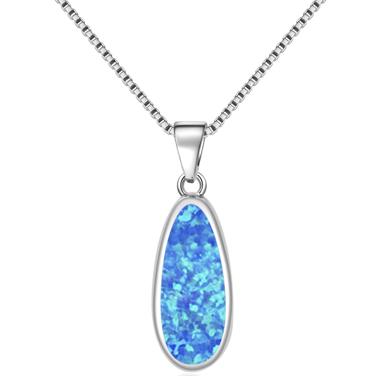 blue opal pendant necklace frenelle jewellery online auckland nz
