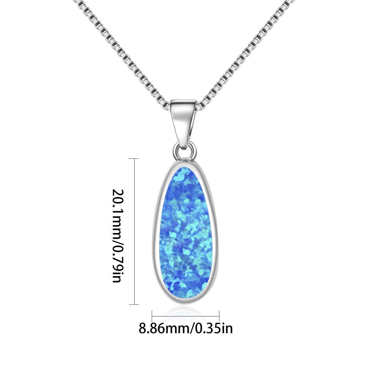 blue opal pendant necklace frenelle jewellery online auckland nz