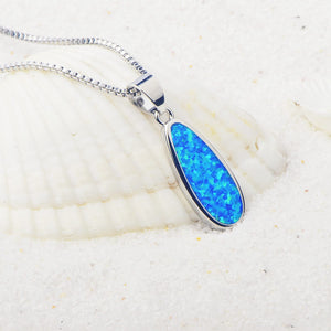 blue opal pendant necklace frenelle jewellery online auckland nz