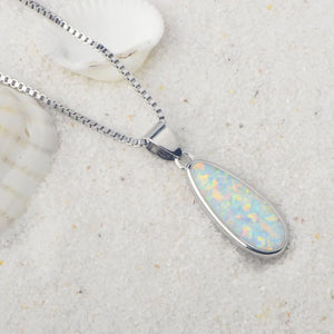 white opal pendant necklace frenelle jewellery online auckland nz