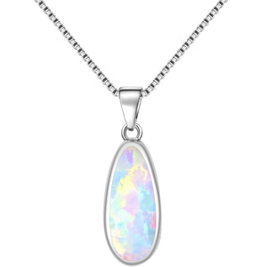 white opal pendant necklace frenelle jewellery online auckland nz