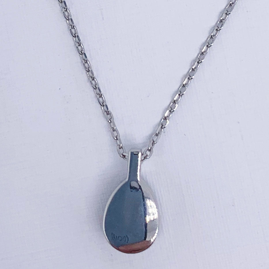 silver blue crystal pendant necklace frenelle jewellery