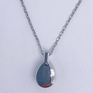 silver blue crystal pendant necklace frenelle jewellery