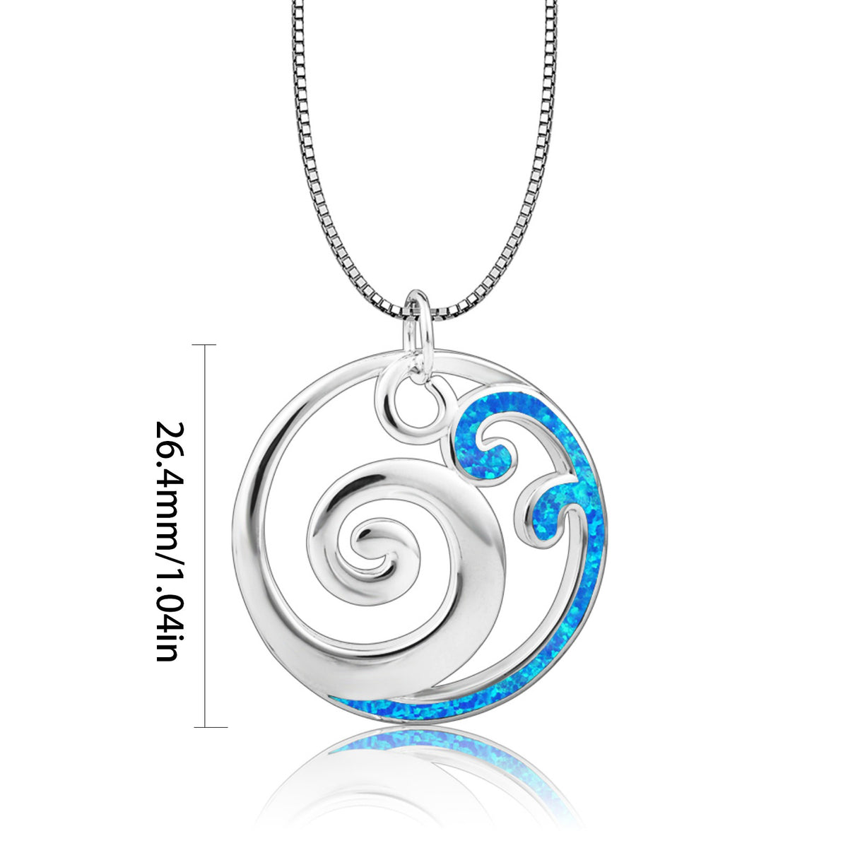silver opal koru nz necklace pendant frenelle jewellery online auckland