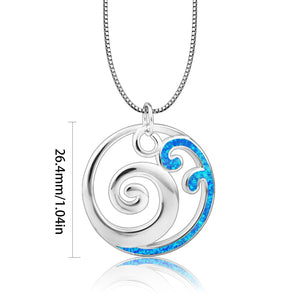 silver opal koru nz necklace pendant frenelle jewellery online auckland