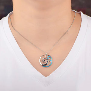 silver opal koru nz necklace pendant frenelle jewellery online auckland