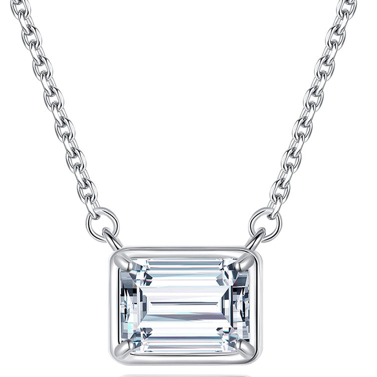 silver moissanite necklace frenelle jewellery online nz