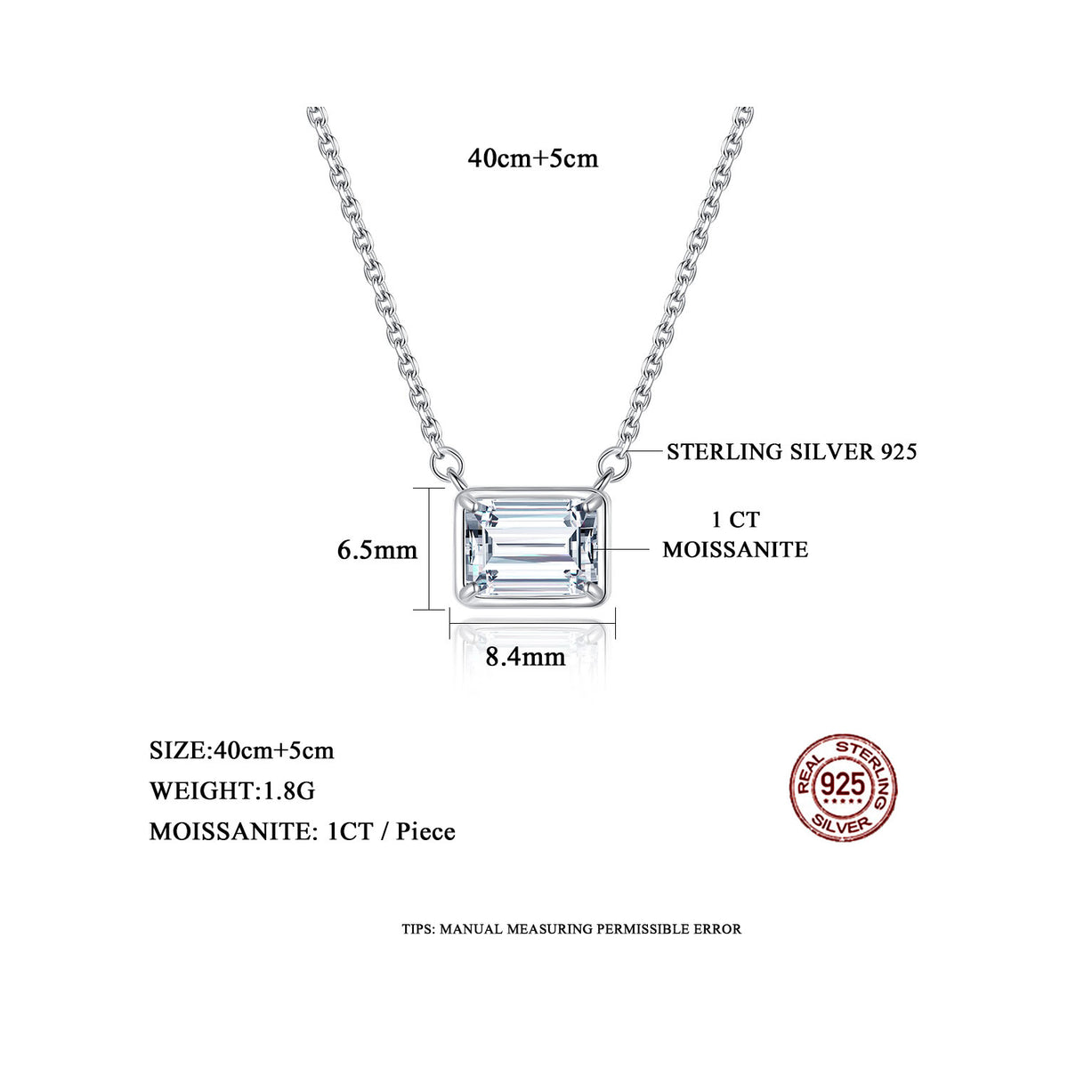 silver moissanite necklace frenelle jewellery online nz