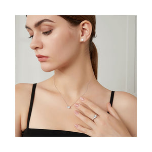 silver moissanite necklace frenelle jewellery online nz
