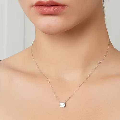 silver moissanite necklace frenelle jewellery online nz