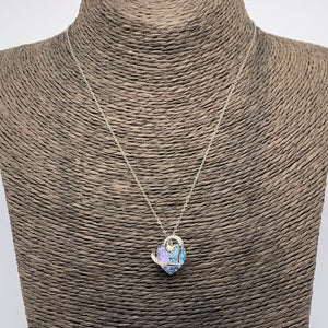 silver blue crystal heart necklace frenelle jewellery online auckland nz