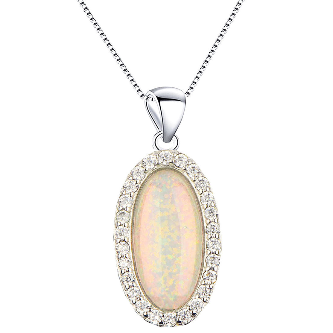 white opal silver necklace frenelle jewellery buy online auckland nz