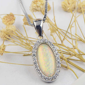 white opal silver necklace frenelle jewellery buy online auckland nz
