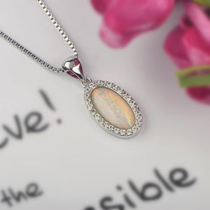 white opal silver necklace frenelle jewellery buy online auckland nz