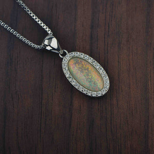 white opal silver necklace frenelle jewellery buy online auckland nz