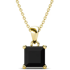 black crystal gold necklace