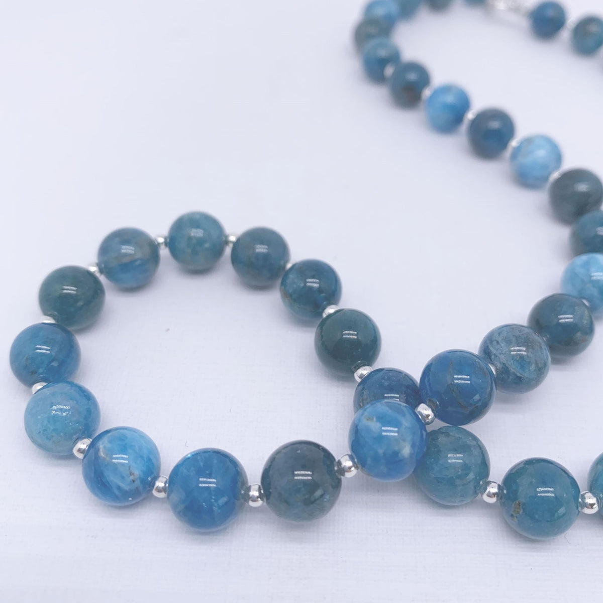 blue apatite necklace by Frenelle jewellery
