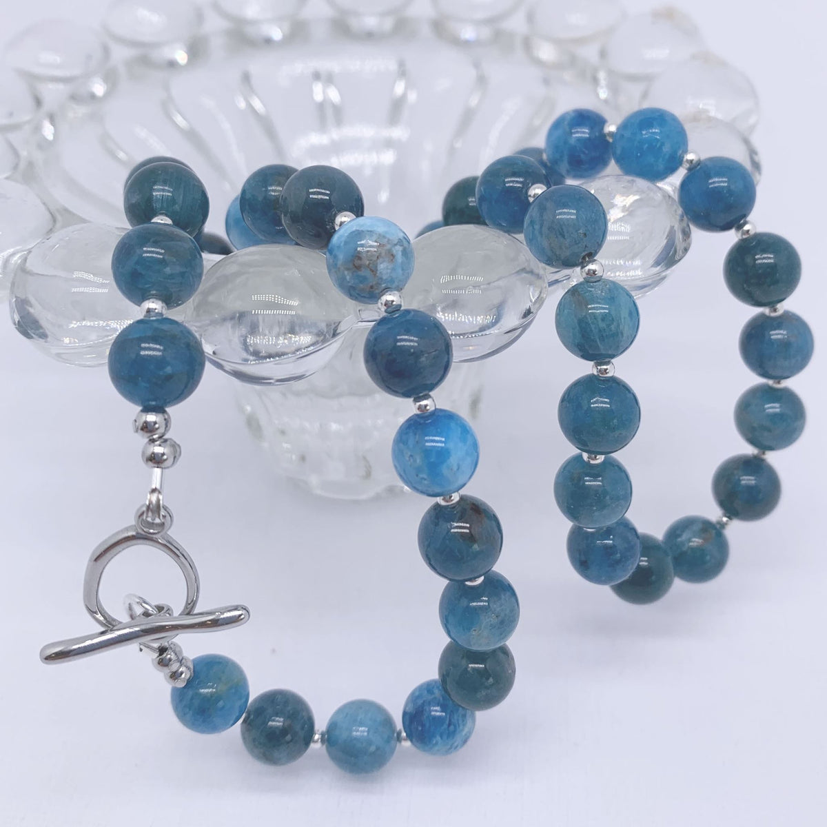 blue apatite necklace by Frenelle jewellery