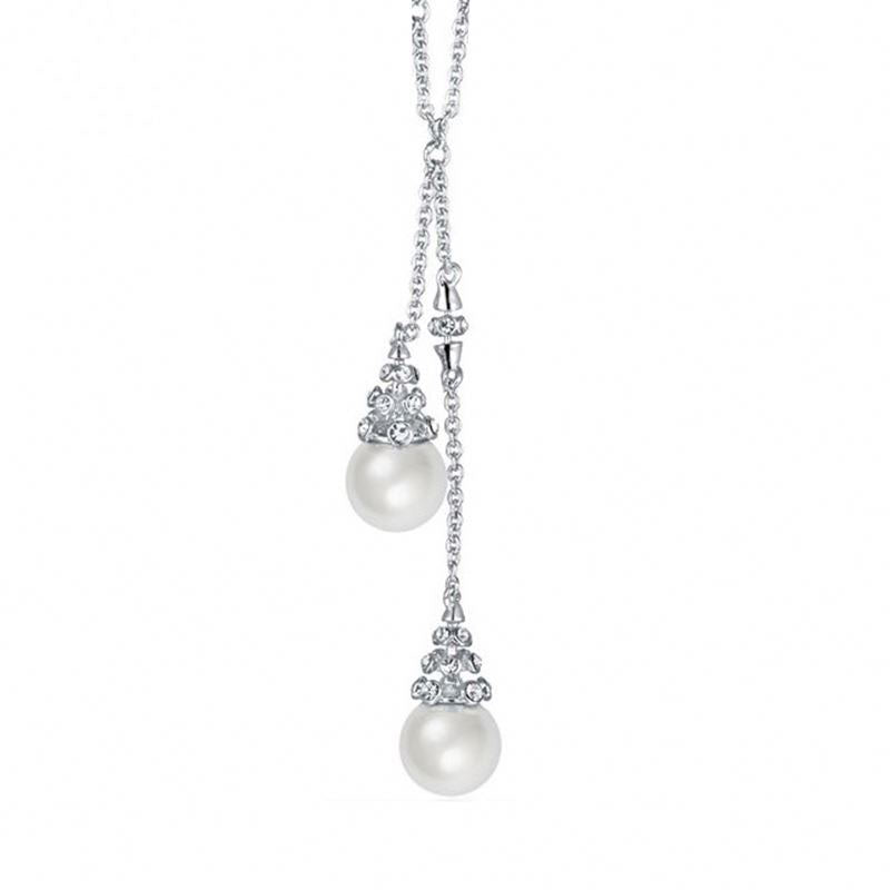 Silver Crystal and Pearl Jewellery Set "Carol"