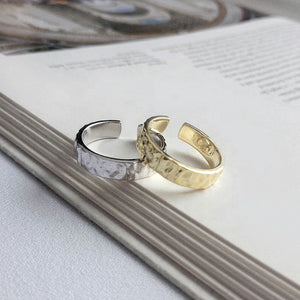 18K Gold Modern Wave Design Adjustable Ring "Alena"