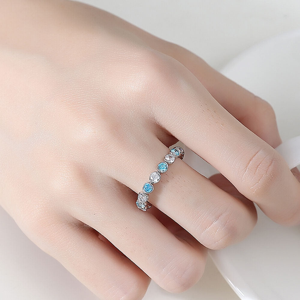 silver blue adjustable ring frenelle jewellery online auckland nz