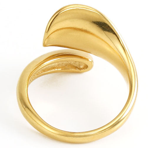 gold modern adjustable ring frenelle Jewellery