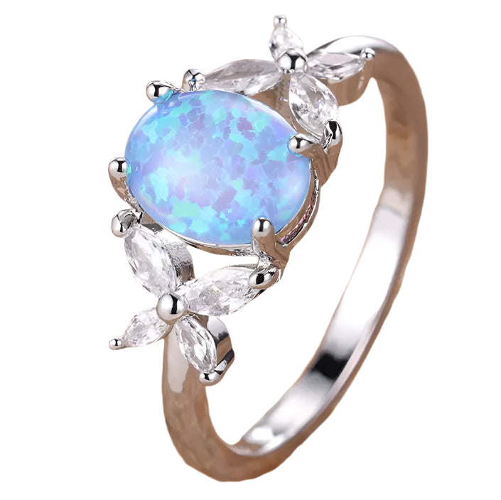 blue opal ring