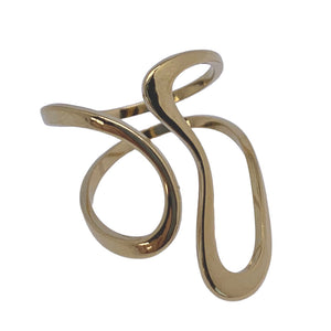 modern gold adjustable ring frenelle jewellery