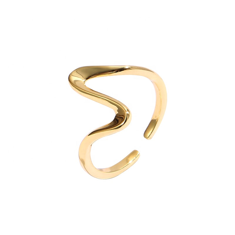 14K Gold Modern Design Adjustable Ring "Nerilla"