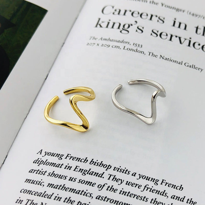 14K Gold Modern Design Adjustable Ring "Nerilla"