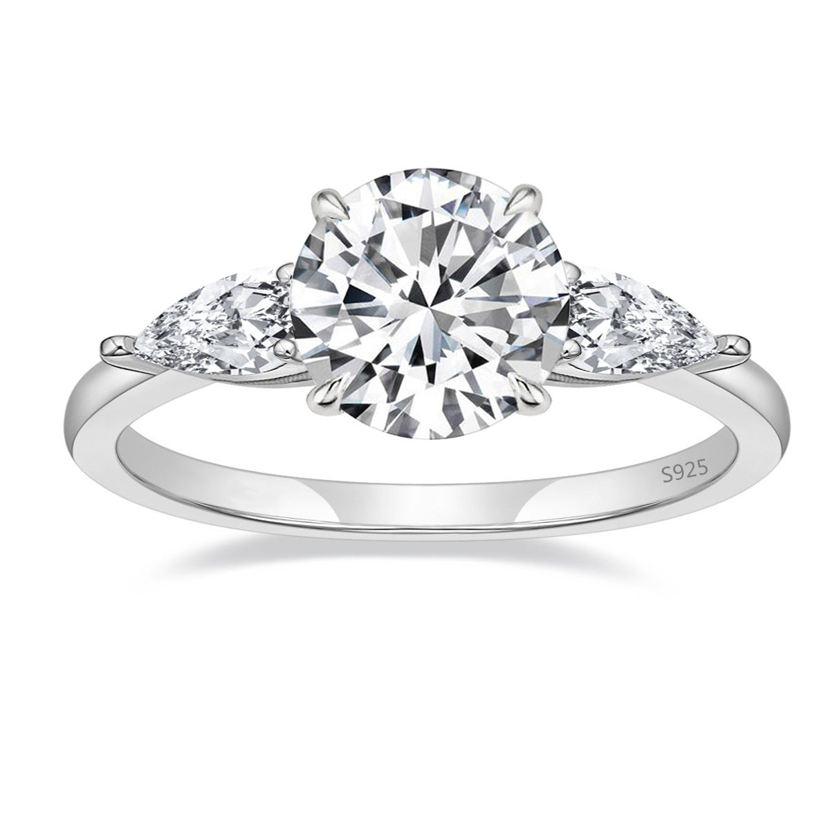 Silver 2 carat Moissanite Ring "Palova"