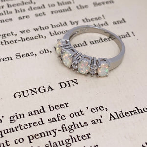 silver opal dress ring Jewellery by Frenelle Auckland nz