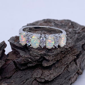 silver opal dress ring Jewellery by Frenelle Auckland nz
