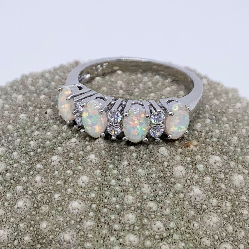 silver opal dress ring Jewellery by Frenelle Auckland nz