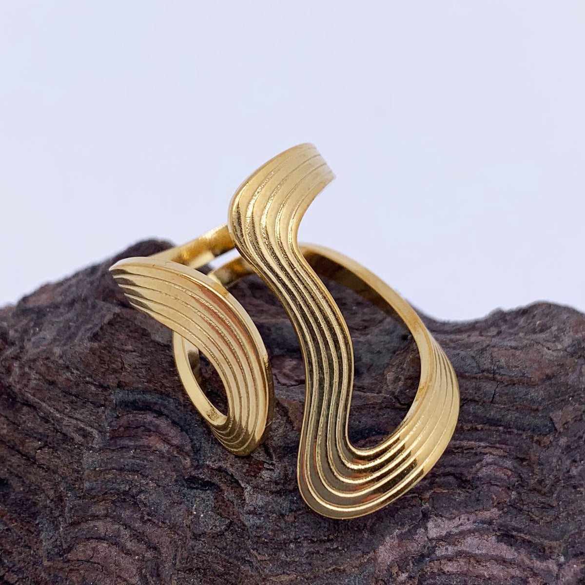 Gold Adjustable Ring "Yalta"