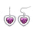 925 Sterling Silver Crystal Earrings "Amore" (Pink)