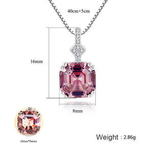 925 Sterling Silver Jewellery Set with Morganite Gemstones "Hollywood"
