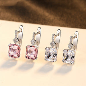 925 Sterling Silver Jewellery Set with Morganite Gemstones "Hollywood"