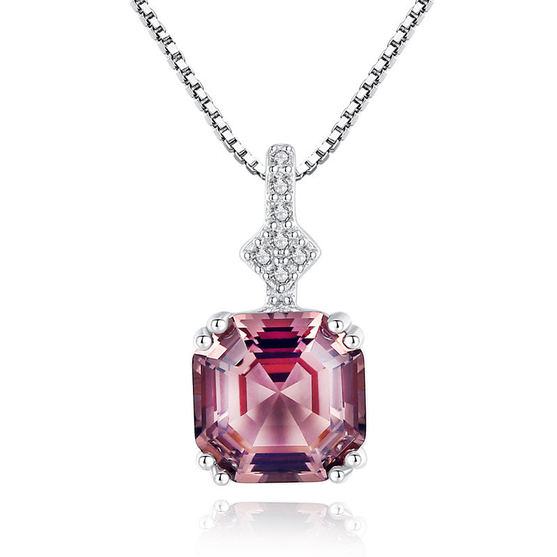 925 Sterling Silver Jewellery Set with Morganite Gemstones "Hollywood"